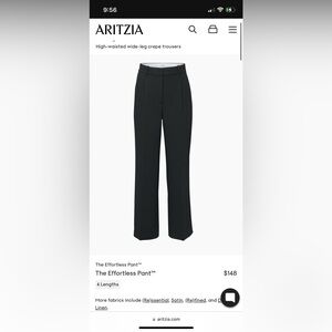 🤍SOLD🤍 Aritzia - The Effortless Pant™ Black